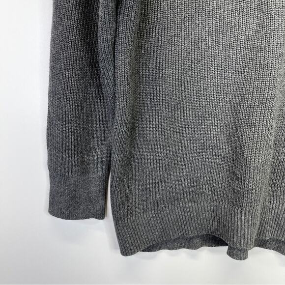 Michael Kors Half Zip knit sweater gray logo zipper - 0X - Picture 5 of 8